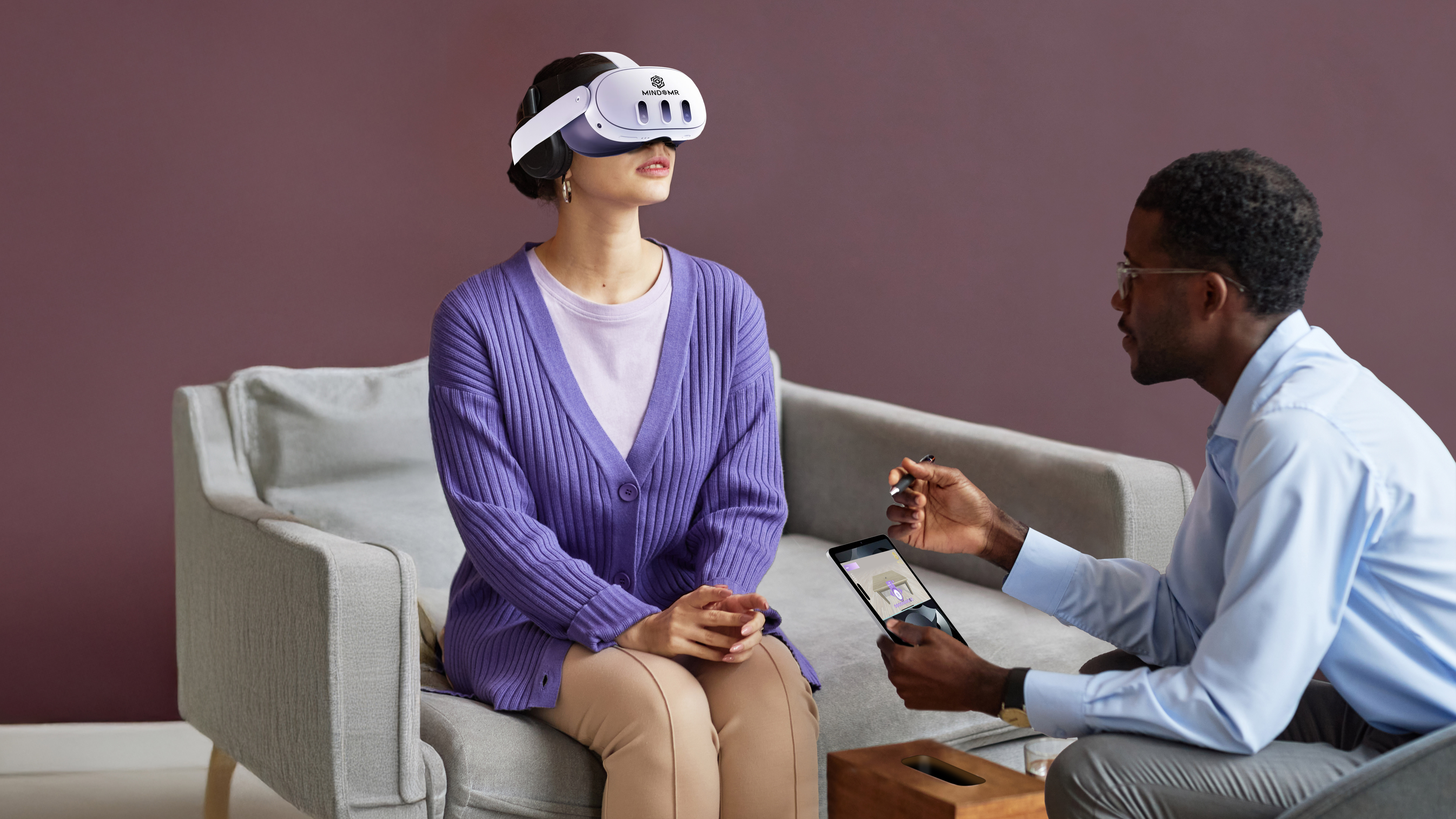 Therapy session using mixed reality