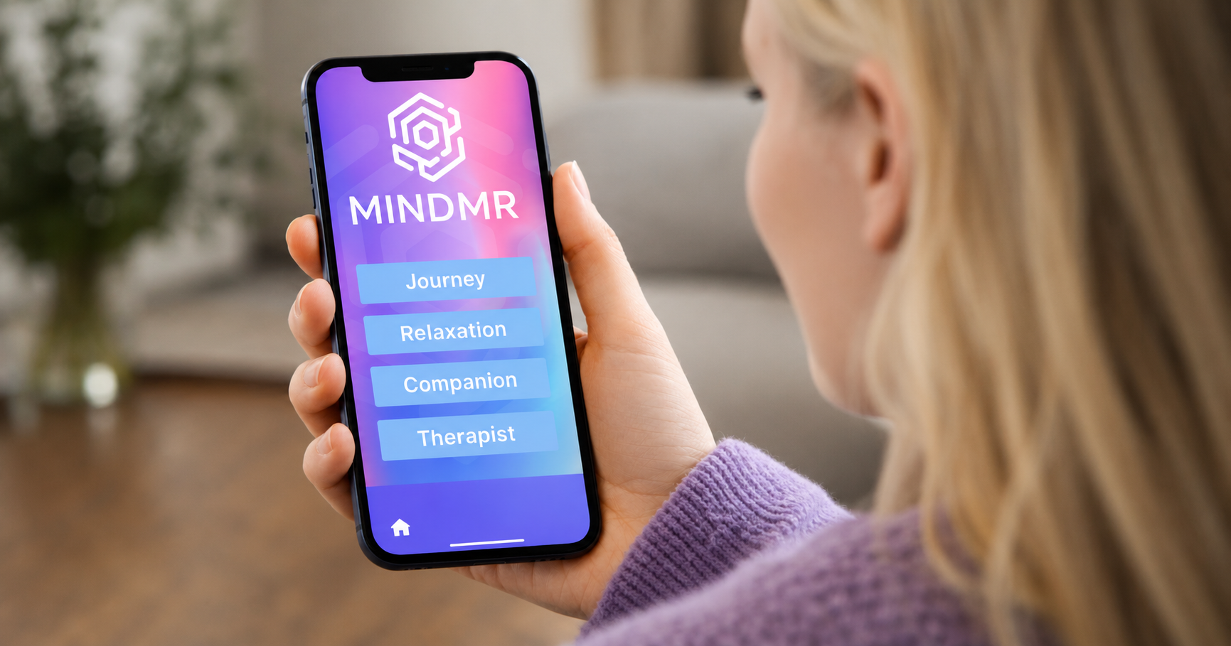 Person using a mobile healthcare app