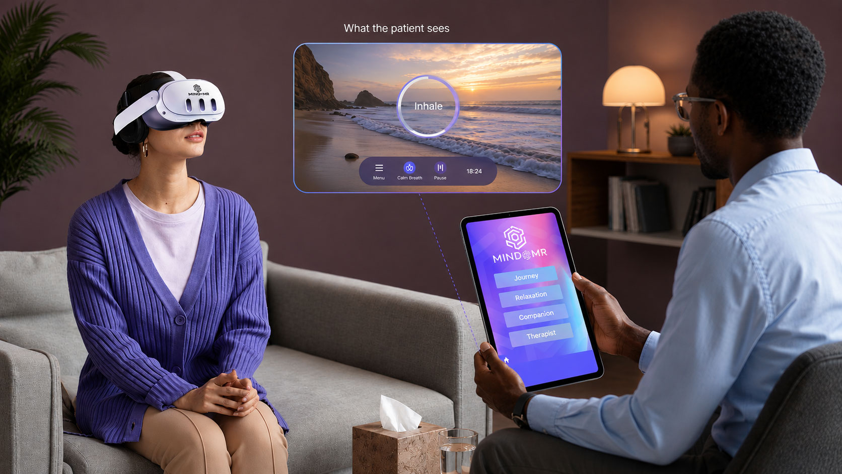 Mind-MR immersive therapeutic session