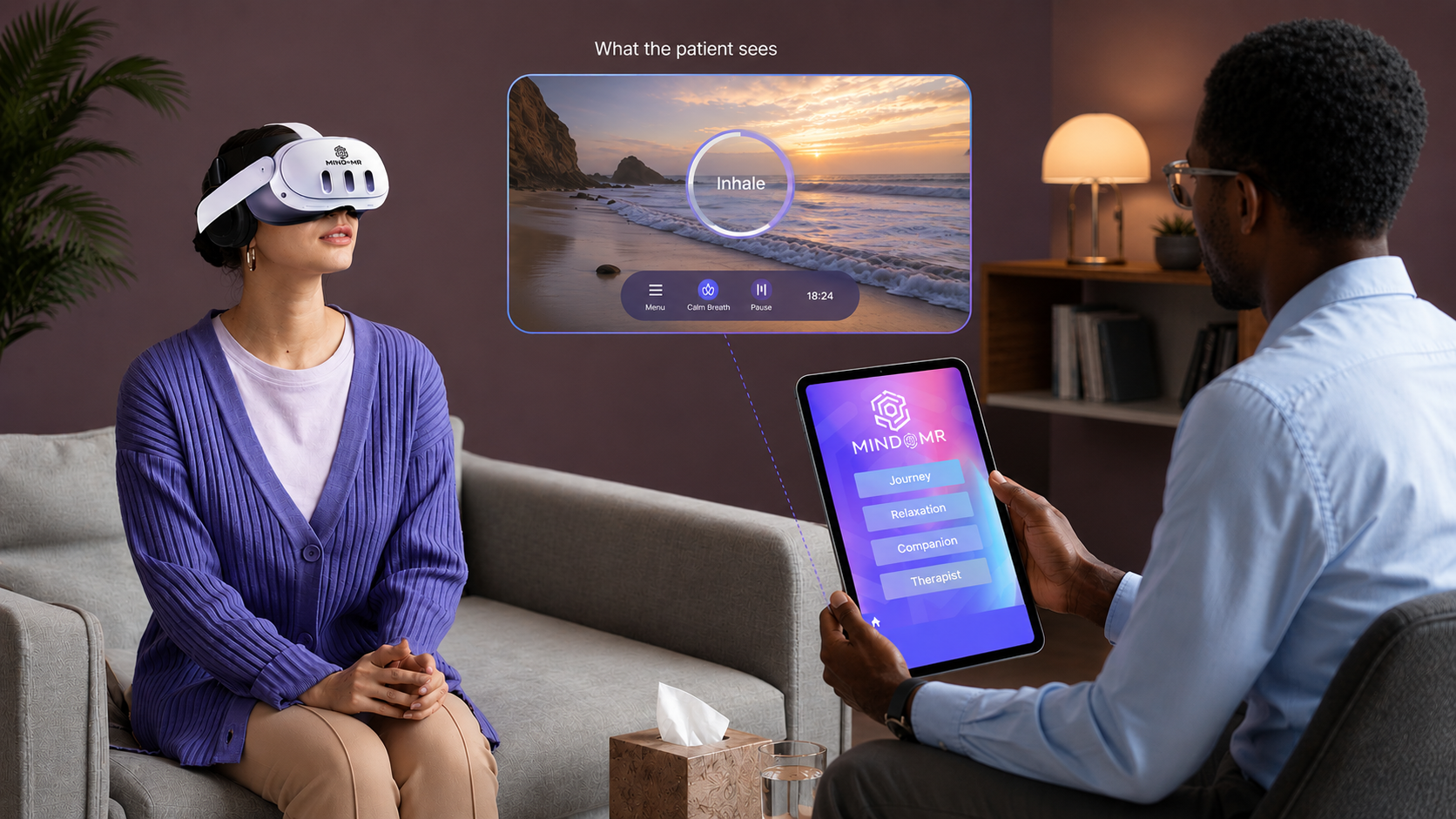 Mind-MR immersive therapeutic session